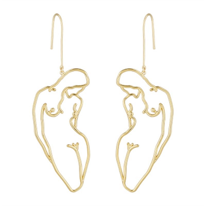 Années 60 Boucles d'oreilles Corps Picasso - Ma Penderie Vintage