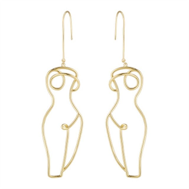 Années 60 Boucles d'oreilles Corps Picasso - Ma Penderie Vintage