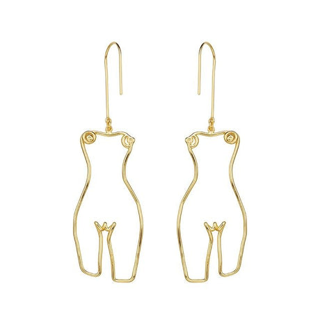 Années 60 Boucles d'oreilles Corps Picasso - Ma Penderie Vintage