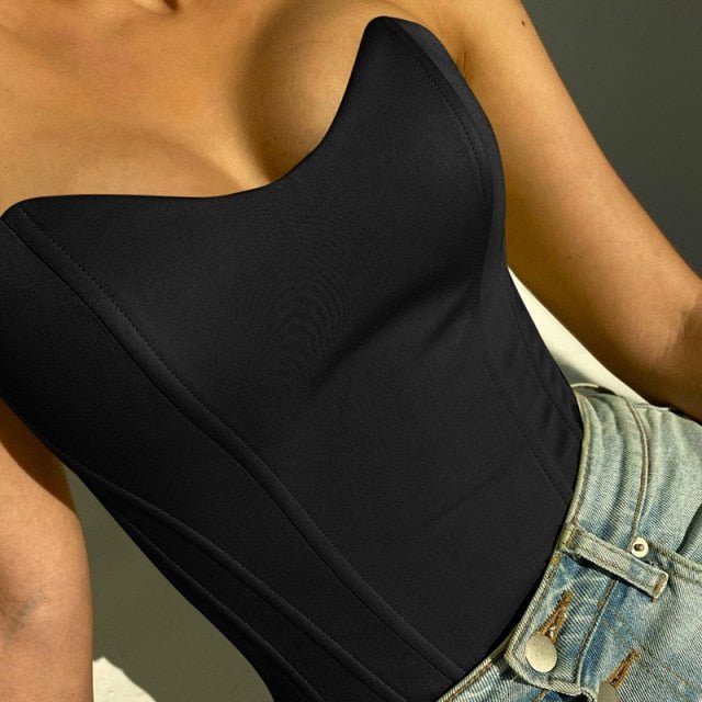 Années 80 Bustier De Soirée Satin Pin Up - Ma Penderie Vintage