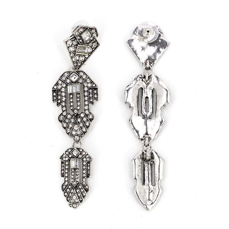 Années 20 Boucles d'Oreilles Soirée Art Déco - Ma Penderie Vintage