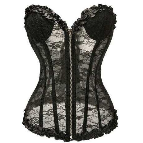 Années 60 Corset Rétro Dentelle Florale Pin Up - Ma Penderie Vintage