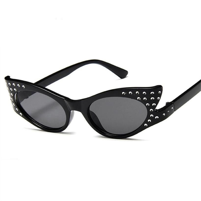 Années 60 Lunettes De Soleil Studs Cat Eye - Ma Penderie Vintage