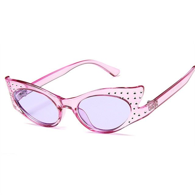 Années 60 Lunettes De Soleil Studs Cat Eye - Ma Penderie Vintage