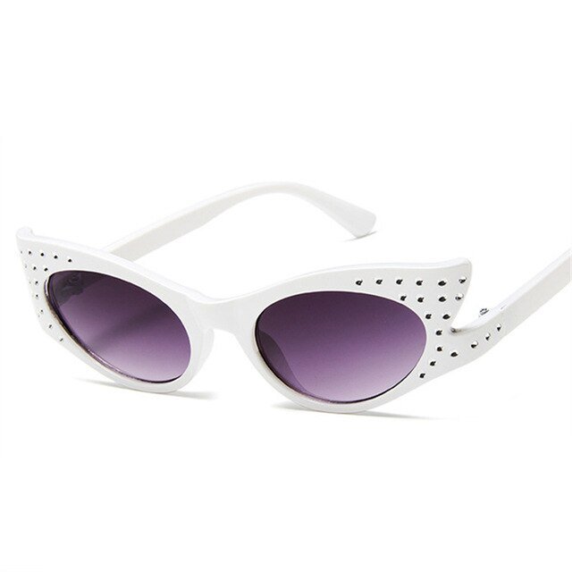 Années 60 Lunettes De Soleil Studs Cat Eye - Ma Penderie Vintage