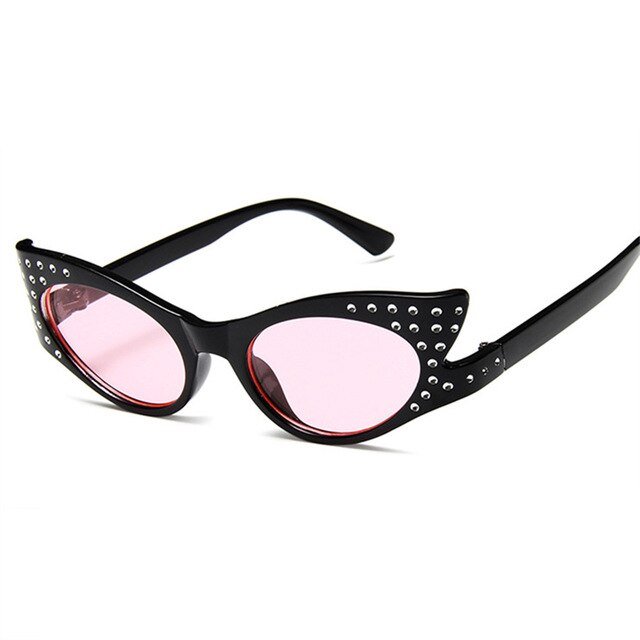 Années 60 Lunettes De Soleil Studs Cat Eye - Ma Penderie Vintage