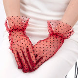 <tc>Años 50</tc> Guantes de lunares <tc>Pin Up</tc> Glamour