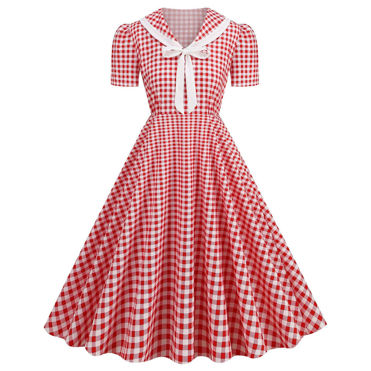 Années 50 Robe Évasée Imprimé Rockabilly - Ma Penderie Vintage