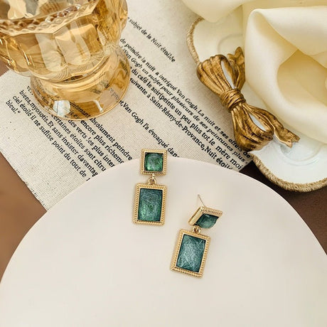 Années 30 Boucles d'Oreilles Résine Art Déco - Ma Penderie Vintage