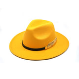 Années 80 Chapeau Vintage Fedora Plume Dorée