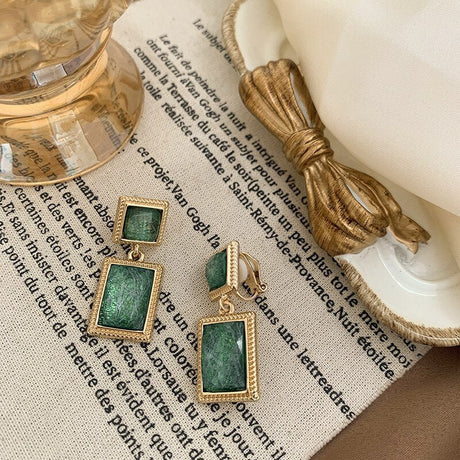 Années 30 Boucles d'Oreilles Résine Art Déco - Ma Penderie Vintage