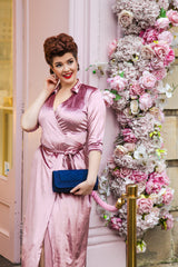 <tc>1940's</tc> Romantic Velvet Wrap Dress