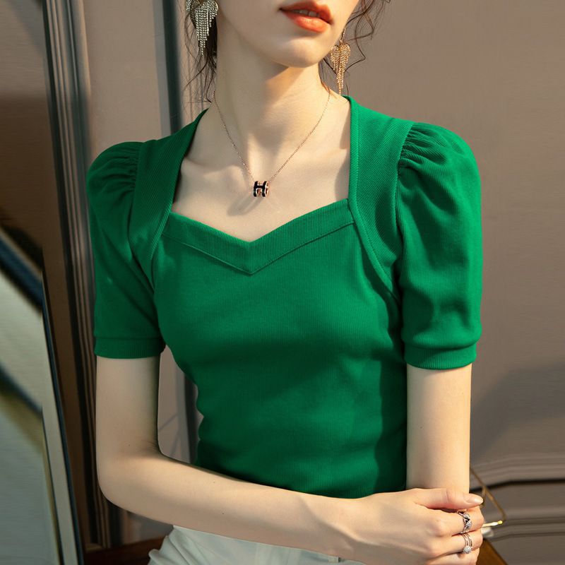 <tc>1950's</tc> Top <tc>Glamour</tc> Puff Sleeves