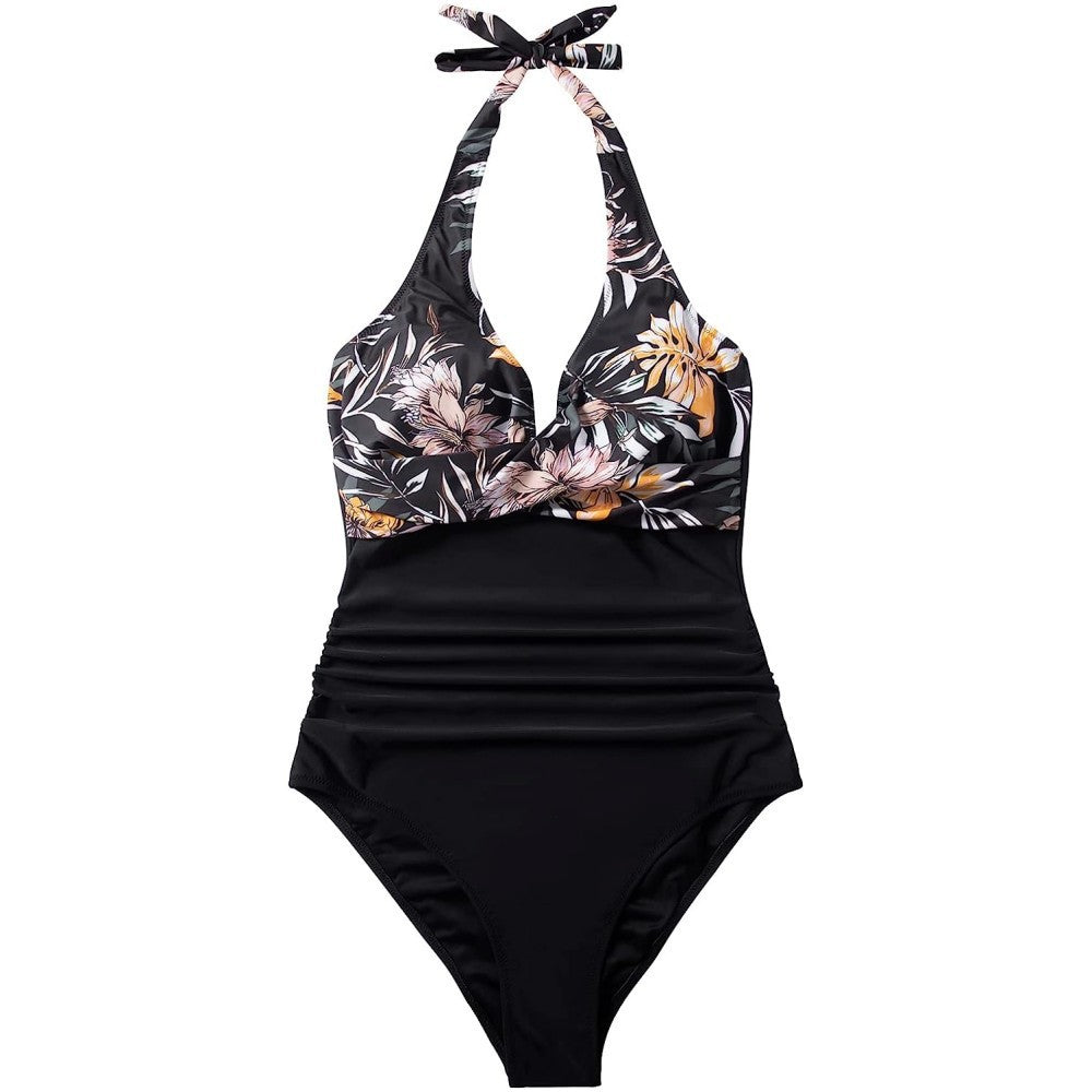 <tc>1980's</tc> Printed One Piece Swimsuit