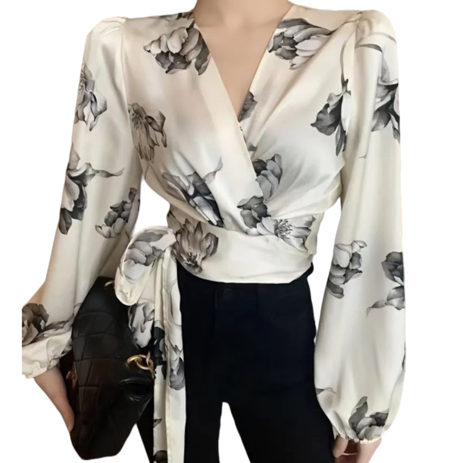 Ann es 30 Blouse Imprim e Floral Crois e