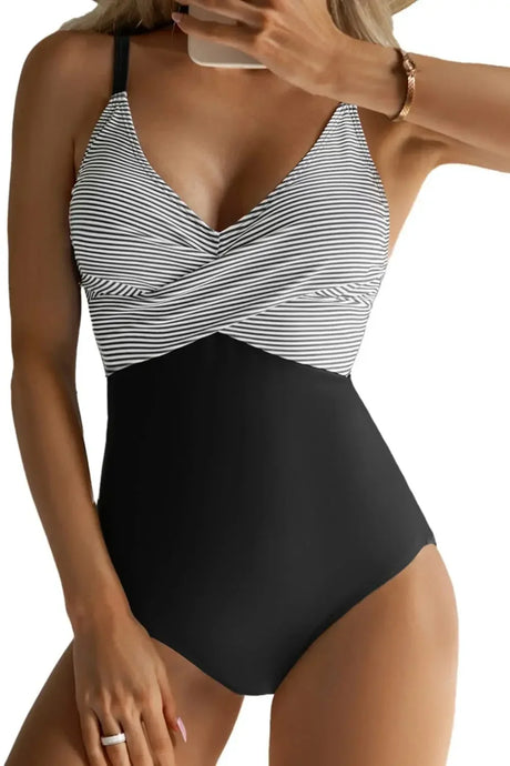 1980's Printed One Piece Swimsuit