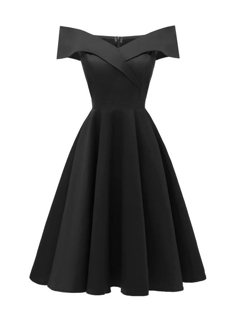 Années 50 Robe Épaules Tombantes Vintage Glamour - Ma Penderie Vintage