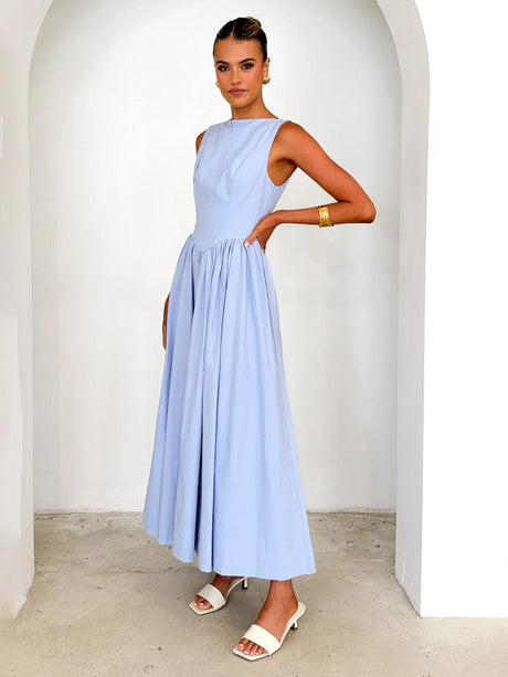 Années 60 Robe Évasée Sans Manches Rétro Chic - Ma Penderie Vintage