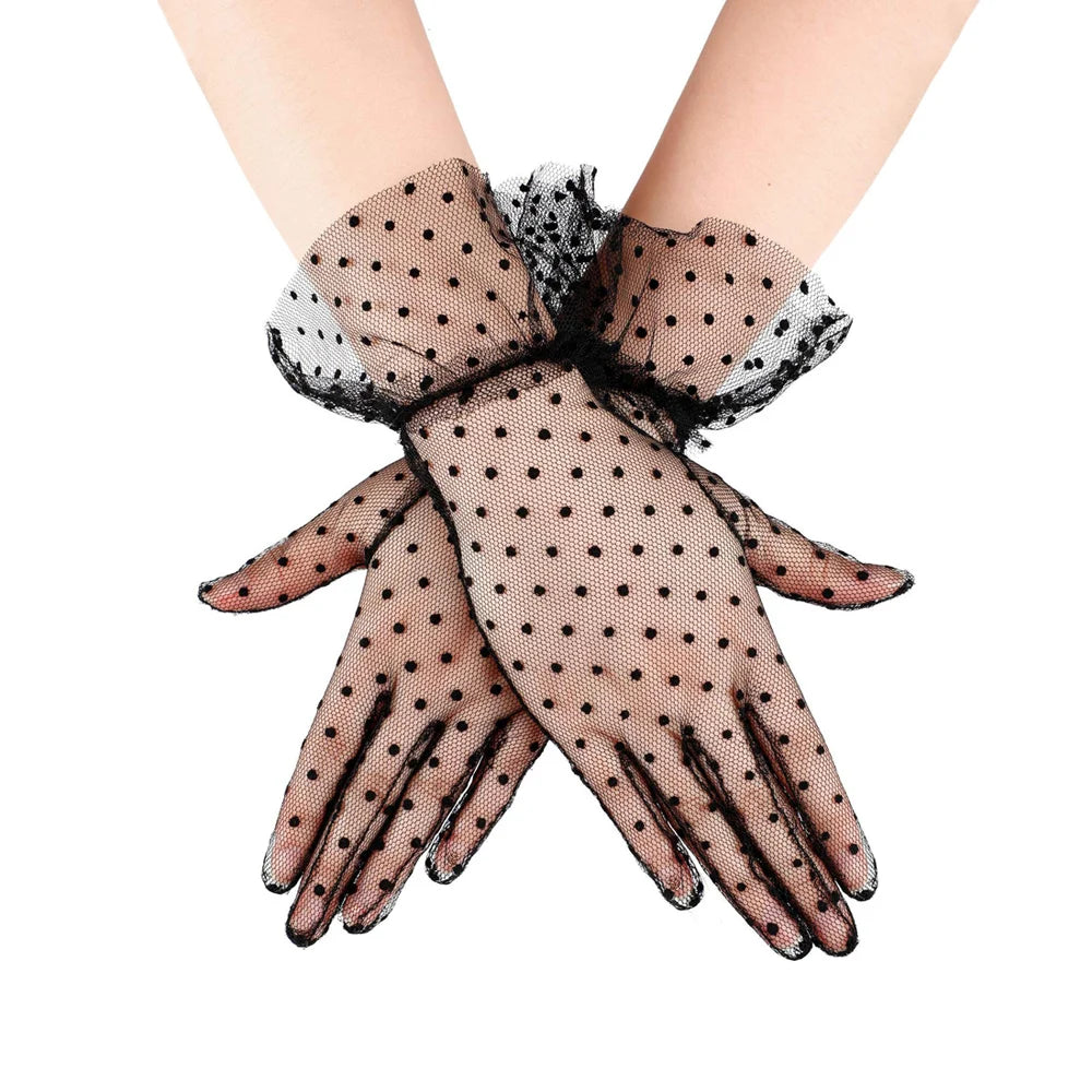 Années 50 Gants À Pois Pin Up Glamour