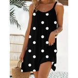 2025 Women's Summer Sleeveless Print Casual Dress Summer Dress for Holiday Women Clothing Dot Summer Dress Women Clothing - Ma Penderie Vintage