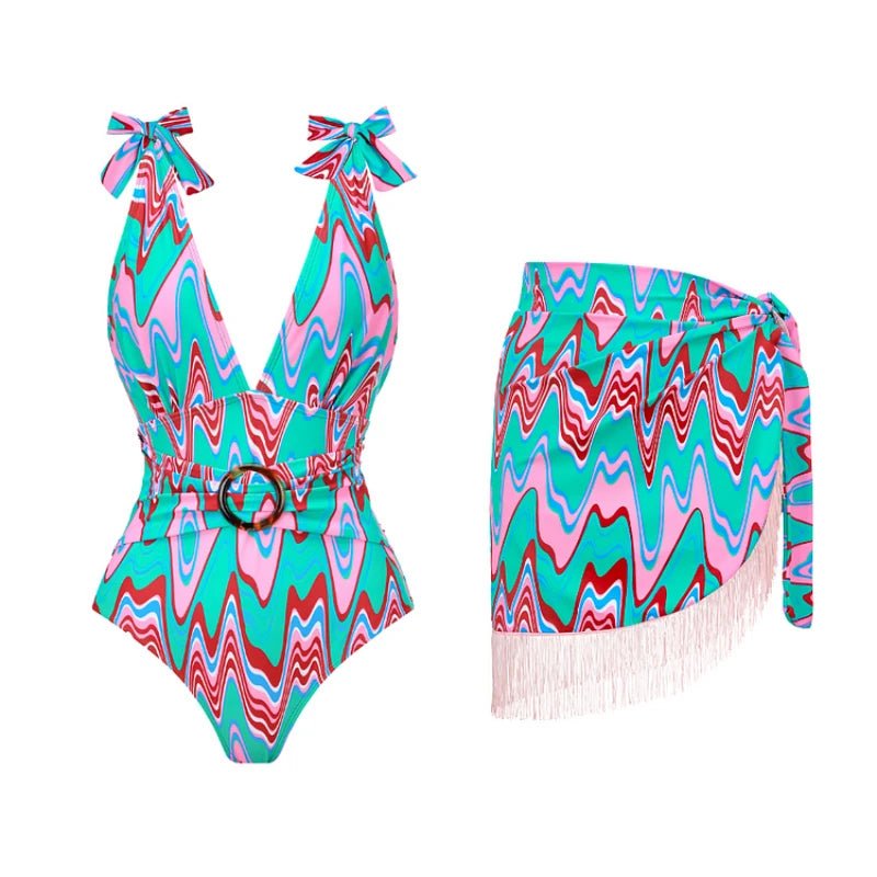 Année 70 Maillot De Bain Imprimé Funky Soul - Ma Penderie Vintage