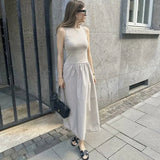 Dresses Summer Women's 2025 New Chic Slim Simple Elegant Holiday Dress Street Women's Comfortable Youth Dress - Ma Penderie Vintage