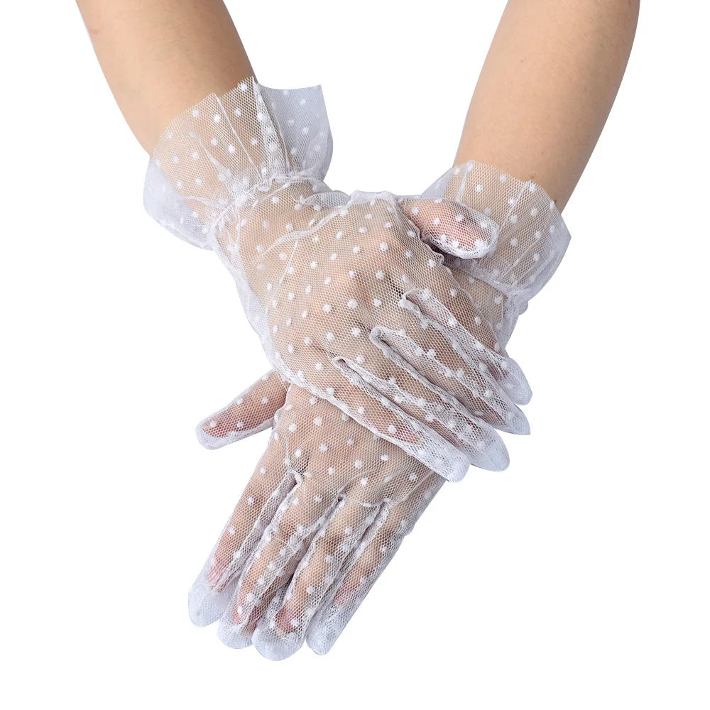 Années 50 Gants À Pois Pin Up Glamour