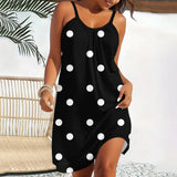 2025 Women's Summer Sleeveless Print Casual Dress Summer Dress for Holiday Women Clothing Dot Summer Dress Women Clothing - Ma Penderie Vintage
