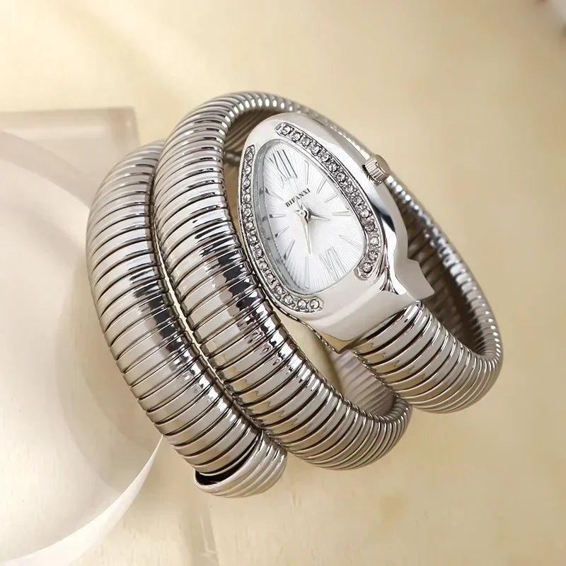 Années 80 Montre Bracelet Triple Serpent - Ma Penderie Vintage