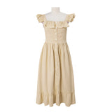<tc>1960's</tc> Poplin Ruffled Summer Dress