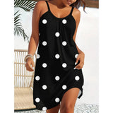 2025 Women's Summer Sleeveless Print Casual Dress Summer Dress for Holiday Women Clothing Dot Summer Dress Women Clothing - Ma Penderie Vintage