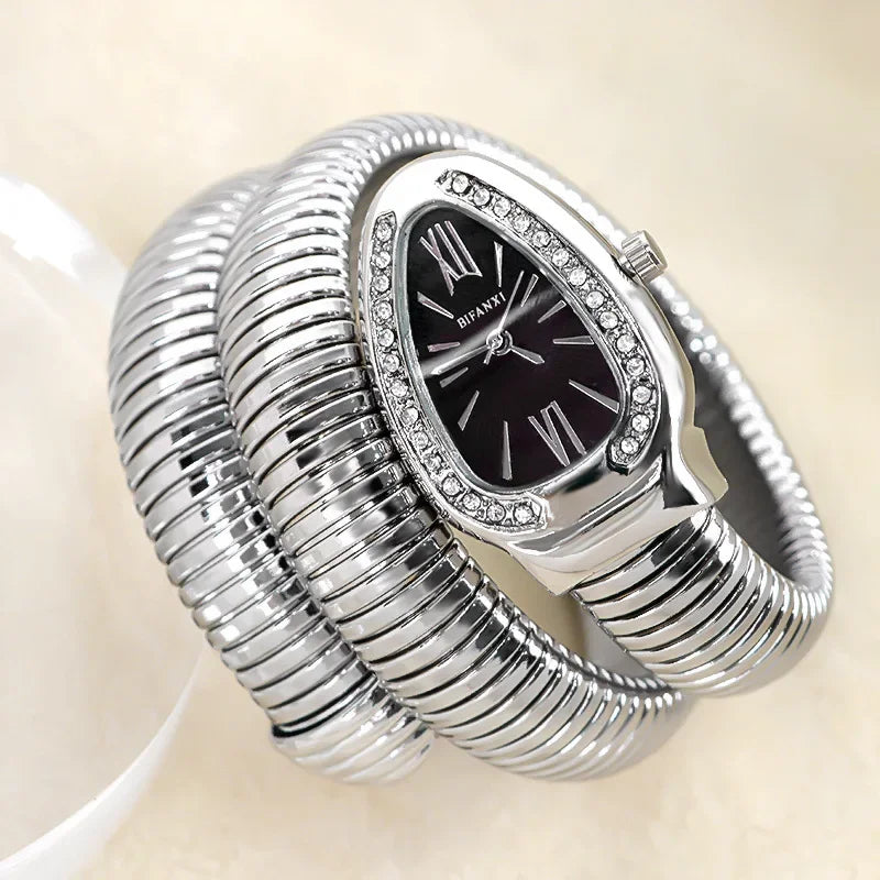 Années 80 Montre Bracelet Triple Serpent - Ma Penderie Vintage