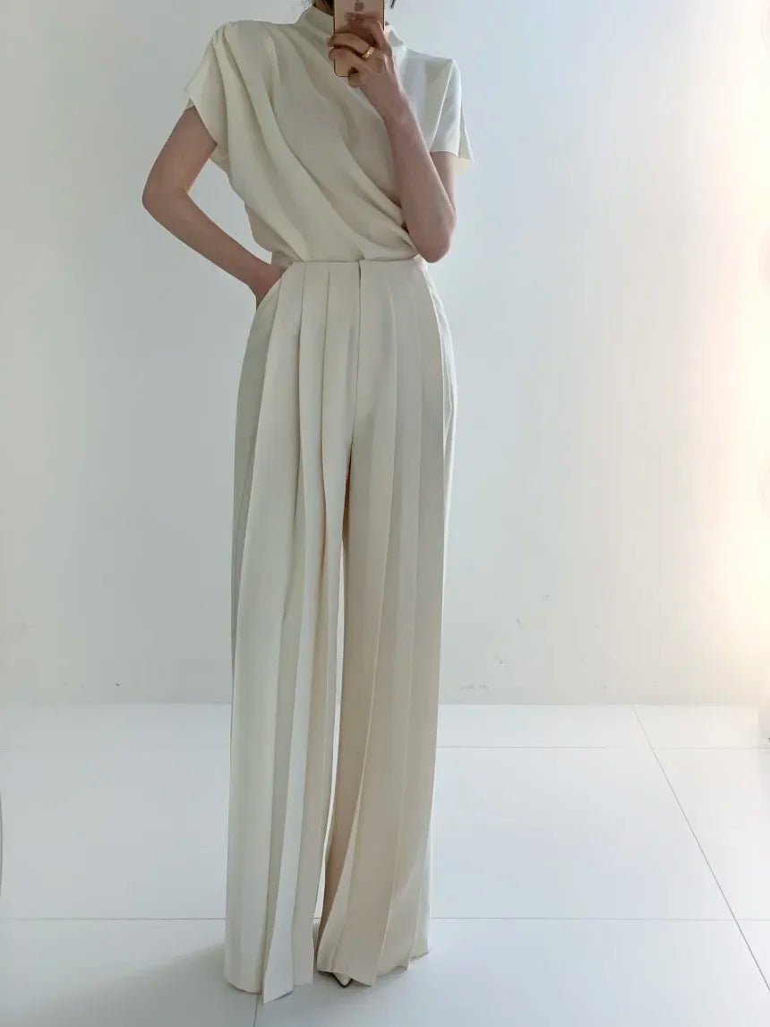Années 80 Glamour Pantalon Palazzo Plissé - Ma Penderie Vintage
