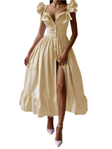 <tc>1960's</tc> Poplin Ruffled Summer Dress