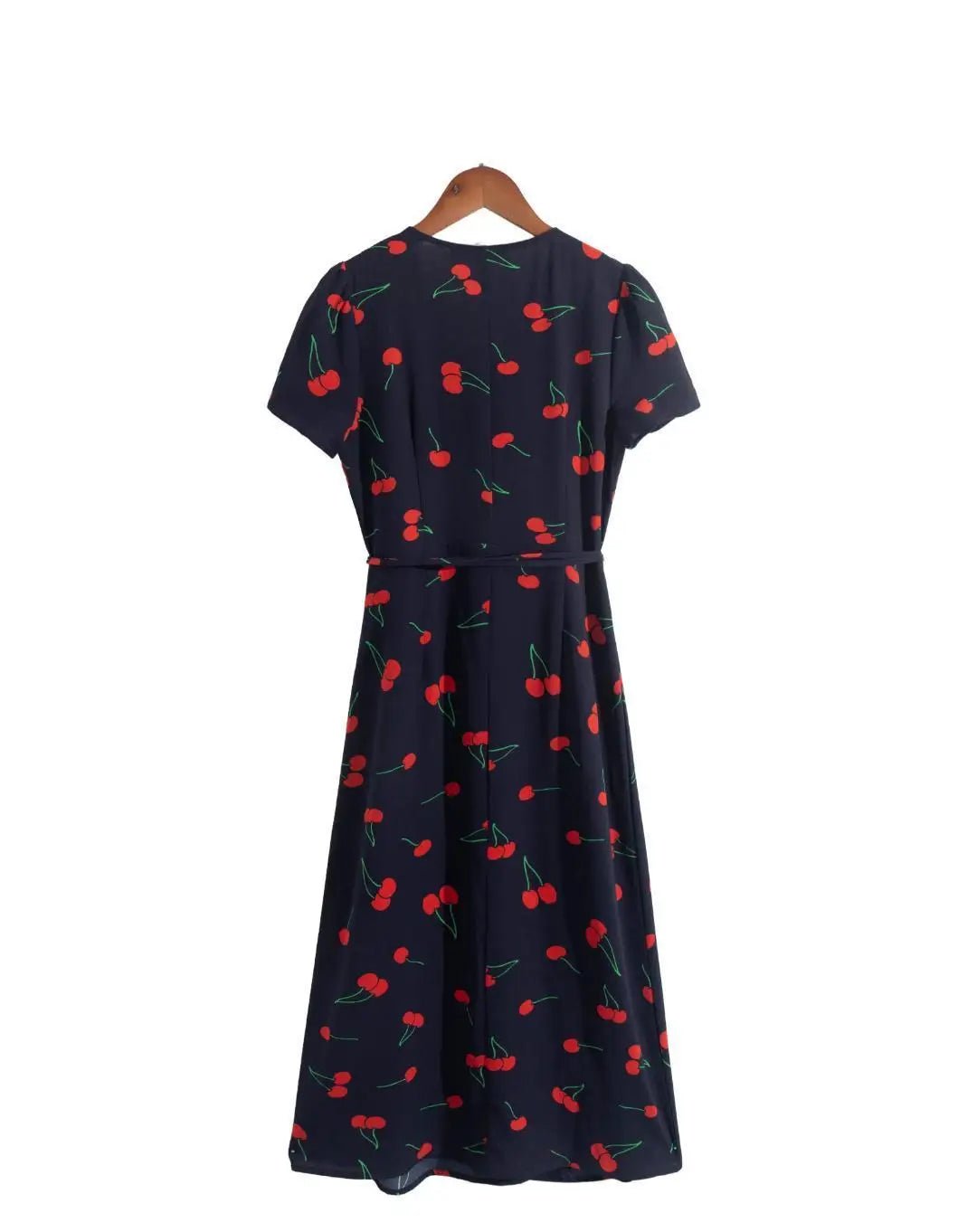 Années 40 Rétro Robe Style Portefeuille Cerises - Ma Penderie Vintage