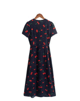 Années 40 Rétro Robe Style Portefeuille Cerises - Ma Penderie Vintage