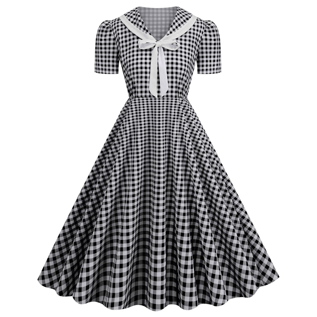 Années 50 Robe Évasée Imprimé Rockabilly - Ma Penderie Vintage