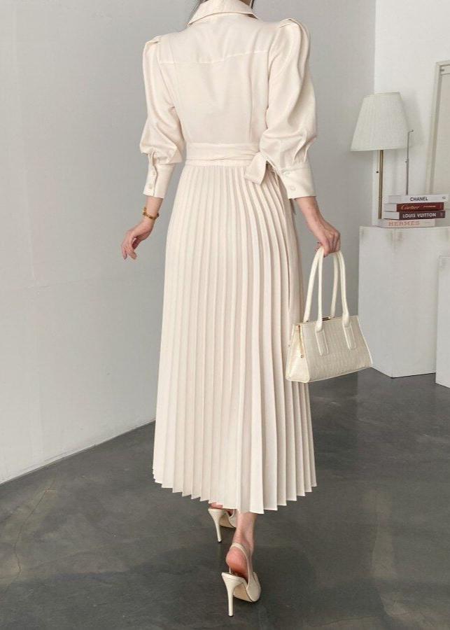 Années 70 Robe Midi Plissée Vintage Kate - Ma Penderie Vintage