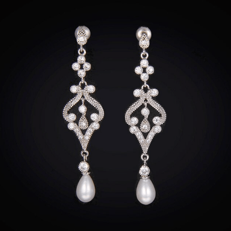 Années 20 Boucles d'oreilles Perle Art Nouveau - Ma Penderie Vintage