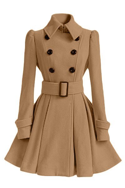 Années 60 Manteau Évasé Rétro Double Boutonnage - Ma Penderie Vintage