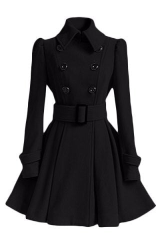 Années 60 Manteau Évasé Rétro Double Boutonnage - Ma Penderie Vintage
