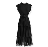 <tc>1980's</tc> Dress <tc>M</tc>idi Pleated <tc>M</tc>Butterfly hips