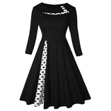 <tc>1950's</tc> Retro Polka Dot Cocktail Dress