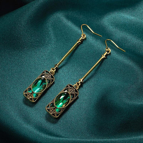 Années 20 Boucles d'Oreilles À Crochets Art Nouveau - Ma Penderie Vintage