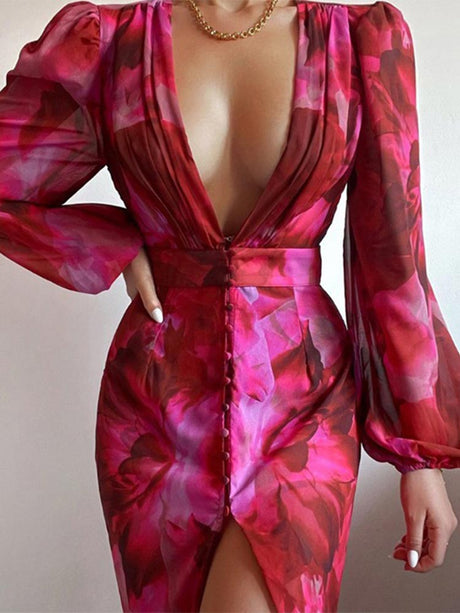 Années 80 Robe de Soirée Col V Plongeant - Ma Penderie Vintage