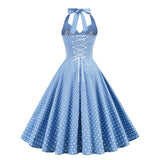 <tc>Años 50</tc> Vestido trapecio <tc>Pin Up</tc> Estampado de lunares