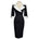 Années 60 Robe Crayon Col Contrasté Première Dame - Ma Penderie Vintage