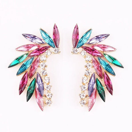 Années 50 Boucles d’Oreilles Strass Cocktail - Ma Penderie Vintage