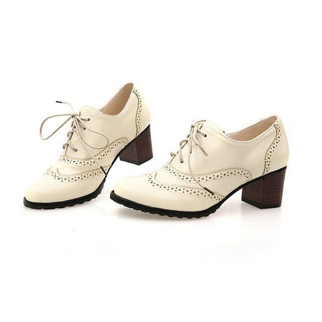 Années 40 Chaussures À Talon Rétro Oxford - Ma Penderie Vintage