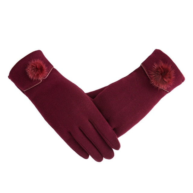 Années 40 Gants Fourrure Automne-Hiver Glamour